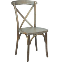 Flash Furniture X-BACK-MEDWHT Advantage Medium With White Grain X-Back Chair
